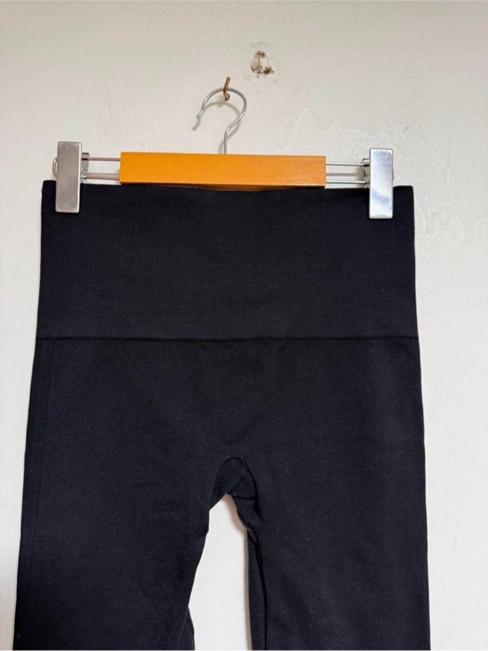 SPANX Black High Waisted Seamless Cotton Blend Leggings Women’s Medium - Picture 4 of 5
